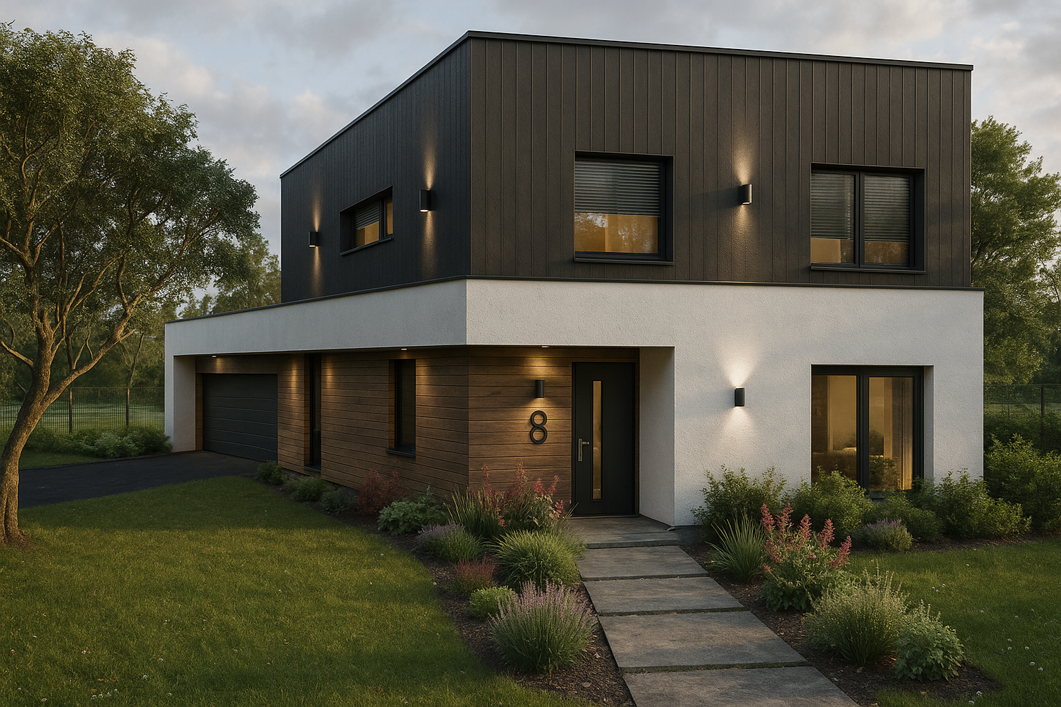 Projekt domu Antillo – dom bliźniak, nowoczesny projekt, MDesign Tychy